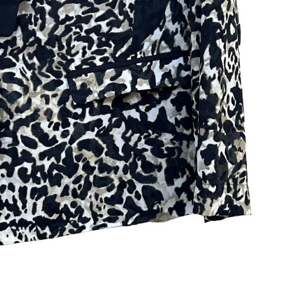 NWT Mossimo Tuxedo Evening Jacket Womens XXL Black Tan Animal Print Shawl Collar - Picture 4 of 14